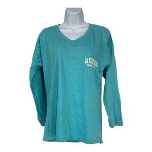 Sanjeev Gatlinburg Tennessee Long-Sleeve Unisex T-Shirt M Turquoise Cotton Blend